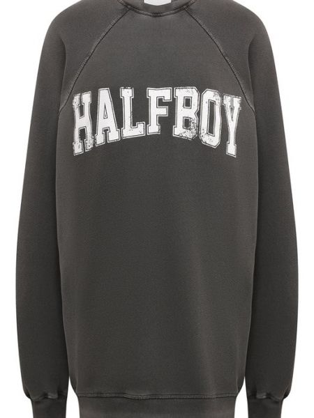 Хлопковый свитшот Halfboy серый