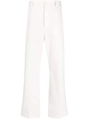 Памучни прав панталон Acne Studios бяло