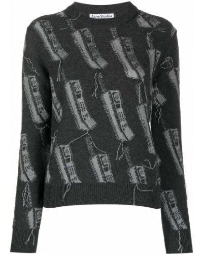 Jersey de tela jersey de tejido jacquard Acne Studios gris