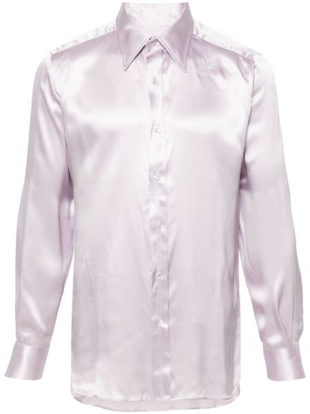 Hodvábna košeľa Tom Ford fialová