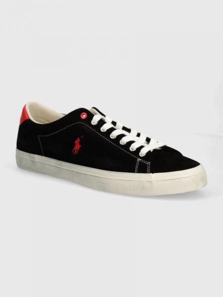 Bőr sneakers Polo Ralph Lauren fekete