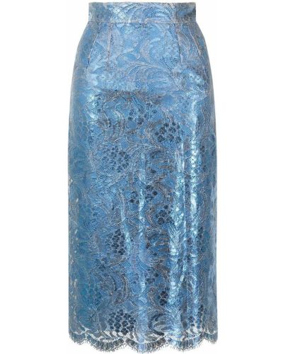 Falda de tubo ajustada de cintura alta Dolce & Gabbana azul