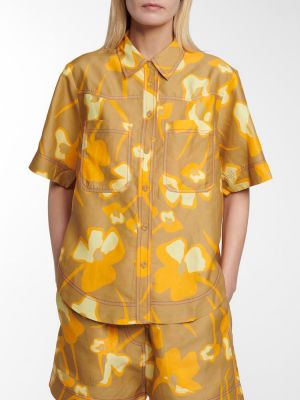 Camisa de lino Lee Mathews amarillo