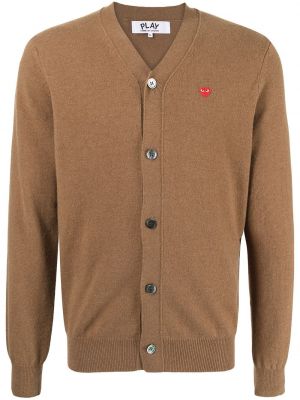 Herzmuster strickjacke Comme Des Garçons Play braun