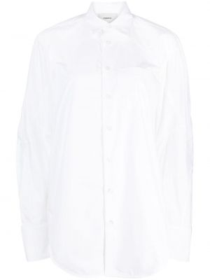 Oversize памучна риза Coperni бяло