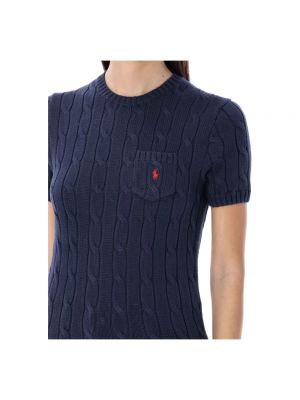 Camiseta de punto manga corta Ralph Lauren azul