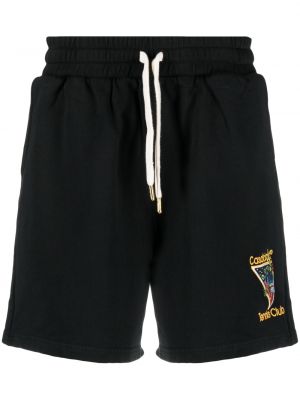 Sportshorts med broderi Casablanca svart