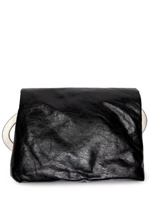 Usnjena pisemska torbica Diesel črna