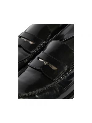 Leder loafer Dsquared2 schwarz