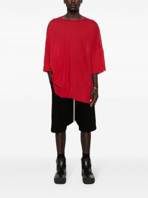 Kokvilnas t-krekls Rick Owens sarkans