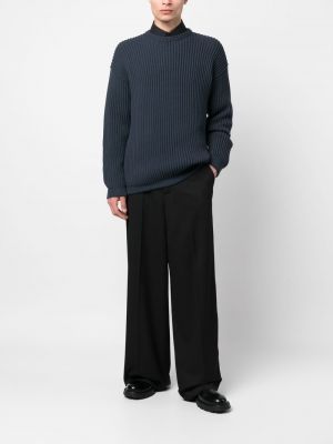 Sweter chunky Giorgio Armani niebieski