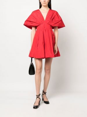Kleid mit v-ausschnitt Rochas rot