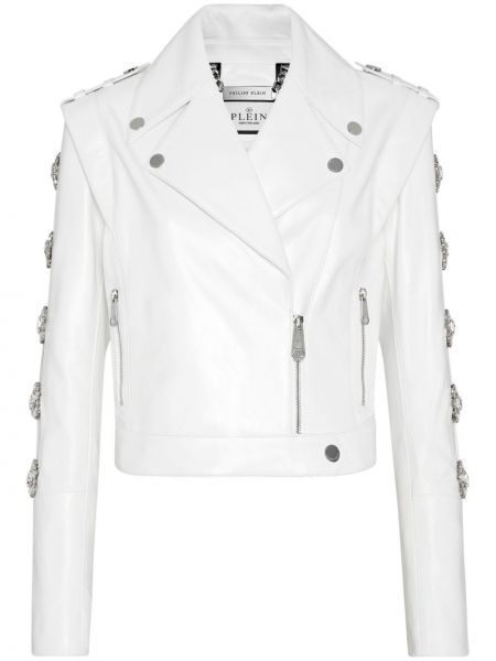 Cropped jakke Philipp Plein hvid