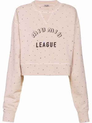 Krystaller trykt sweatshirt Miu Miu