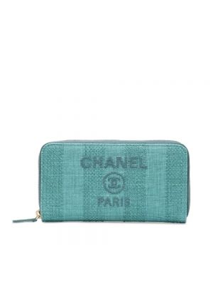 Portfel Chanel Vintage niebieski