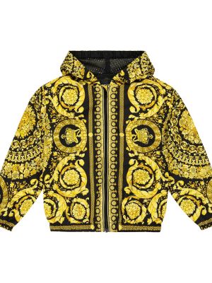 Printti takki tytöille Versace Kids keltainen