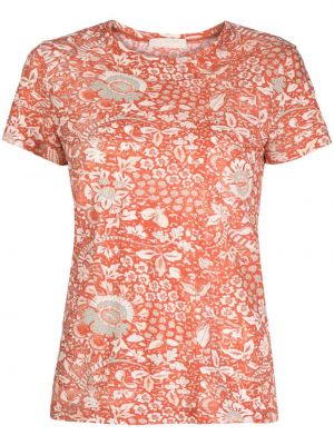 Květinové bavlněné tričko s potiskem s krátkými rukávy Ulla Johnson