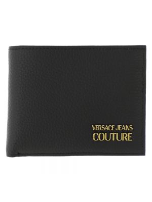 Czarny portfel skórzany Versace Jeans Couture