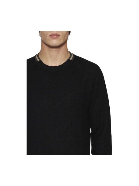 Jersey de lana de tela jersey Paolo Pecora negro