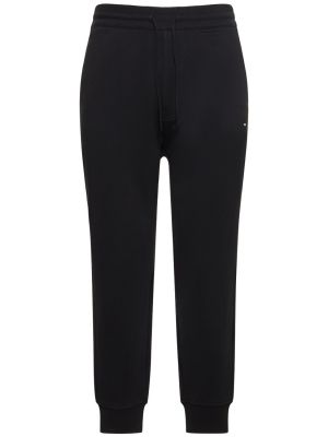 Pantaloni sport din bumbac Y-3 negru