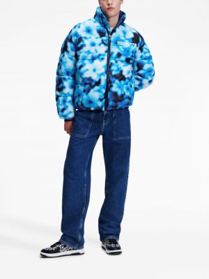 Džínová bunda s potiskem Karl Lagerfeld Jeans modrá