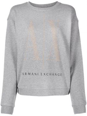 Trykt sweatshirt Armani Exchange grå