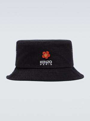 Sombrero de flores Kenzo negro