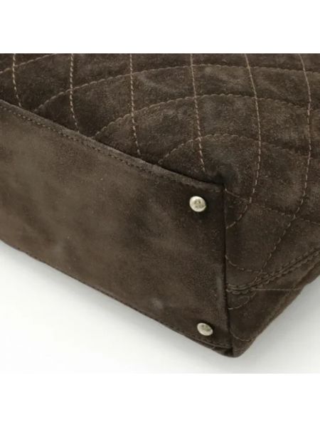 Bolsa de hombro de cuero retro Chanel Vintage marrón