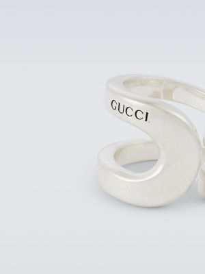 Prsteň Gucci strieborná