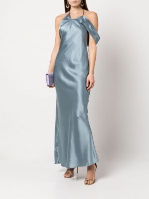 Šilkinis vakarinė suknelė Michelle Mason mėlyna