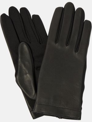Кожаные перчатки Alaïa черные