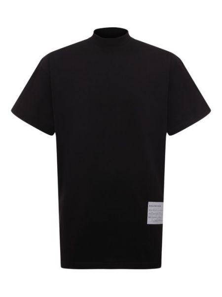 Хлопковая футболка Balenciaga черная