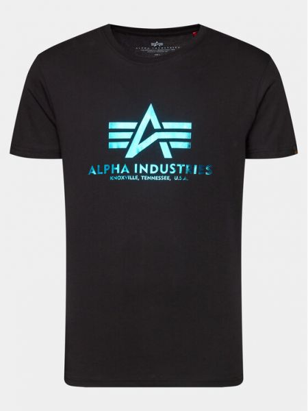 Βασικό μπλουζάκι Alpha Industries μαύρο