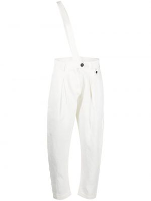 Lniane spodnie Isabel Benenato białe