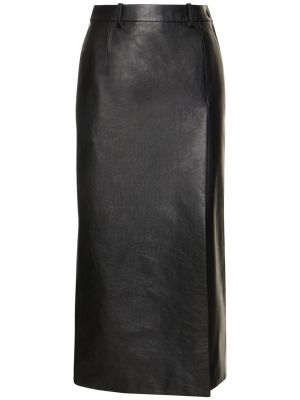 Kožna suknja Balenciaga crna