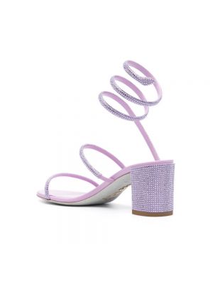 Sandały z kryształkami Renè Caovilla fioletowe