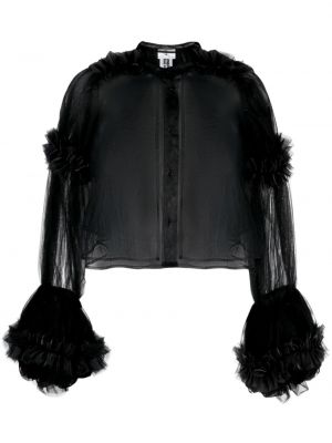Прозрачна блуза от тюл Noir Kei Ninomiya черно