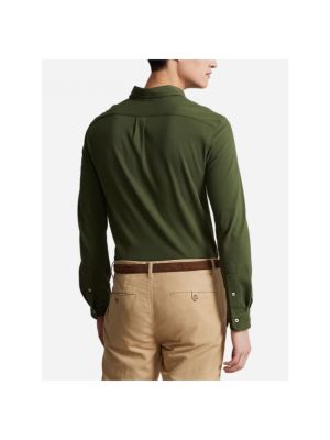 Camisa de algodón Polo Ralph Lauren verde