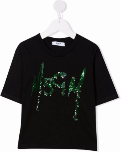 T-shirt for piger Msgm Kids sort