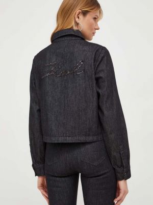 Cămășă de blugi Karl Lagerfeld negru
