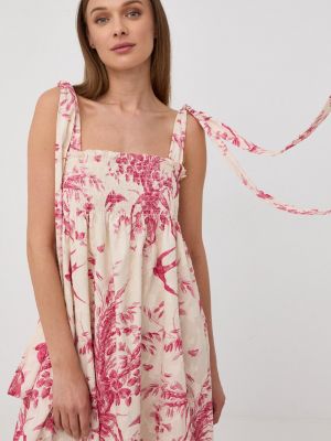 Red Valentino pamut ruha bézs, maxi, harang alakú