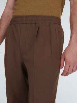 Pantalones rectos de lana Zegna marrón
