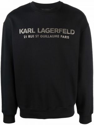 Trykt sweatshirt Karl Lagerfeld svart