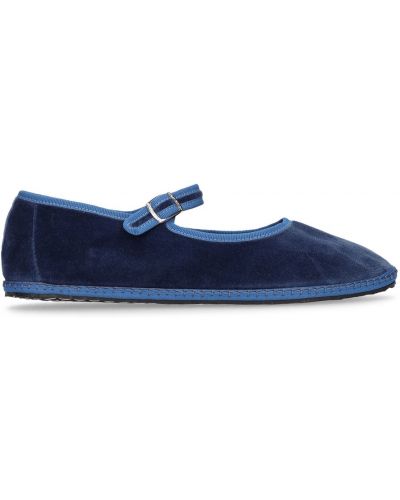 Pantofi loafer de catifea Vibi Venezia albastru