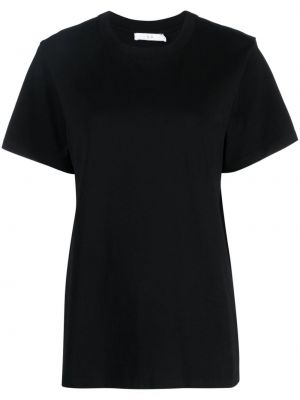 Bavlnené tričko s okrúhlym výstrihom Iro čierna