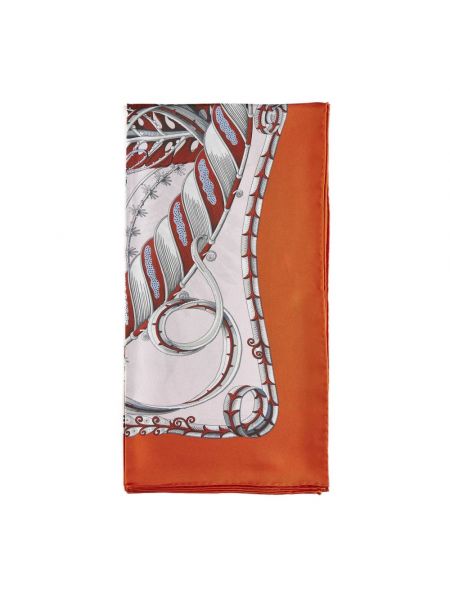 Pañuelo de seda elegante Salvatore Ferragamo naranja