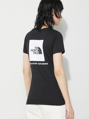 Bavlněné slim fit tričko The North Face černé