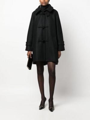 Vlněný krátký kabát Saint Laurent černý