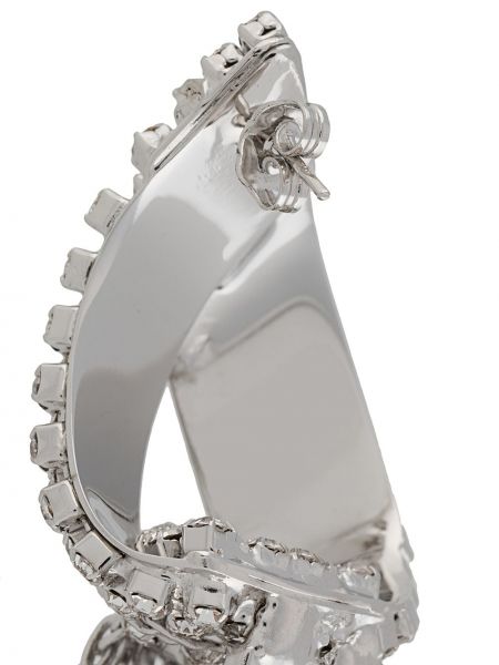 Kolczyki drapowane z kryształkami Philipp Plein srebrne