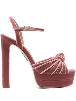 Sandale cu platformă Aquazzura roz